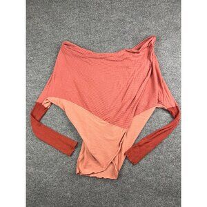 BKE Wrap Sweater Women's Small Peach Pink Long Sleeve Pullover Wrap Front